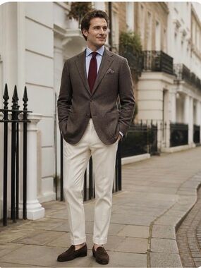 Classic Men's Gray Wool Blazer